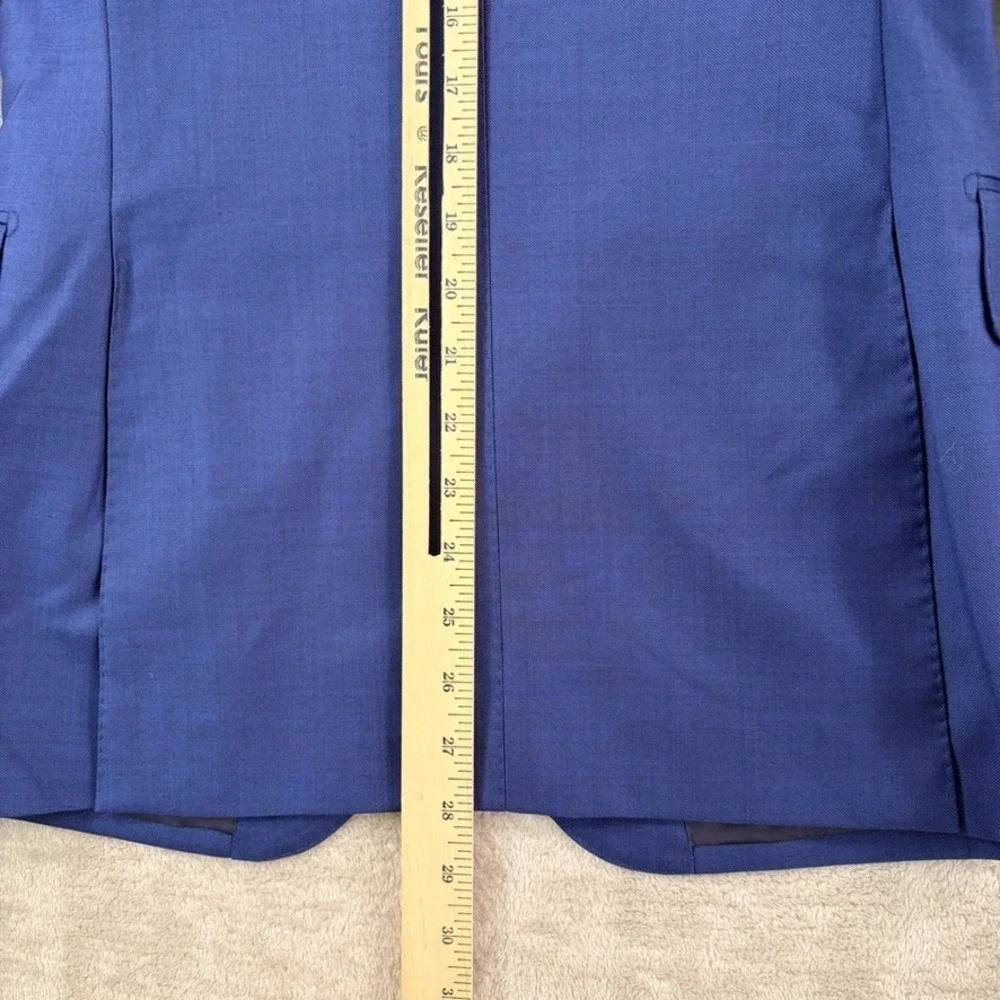 SuitSupply Vitale Barberis Lazio Blazer Men 34R Slim Blue Wool Surgeon Cuff